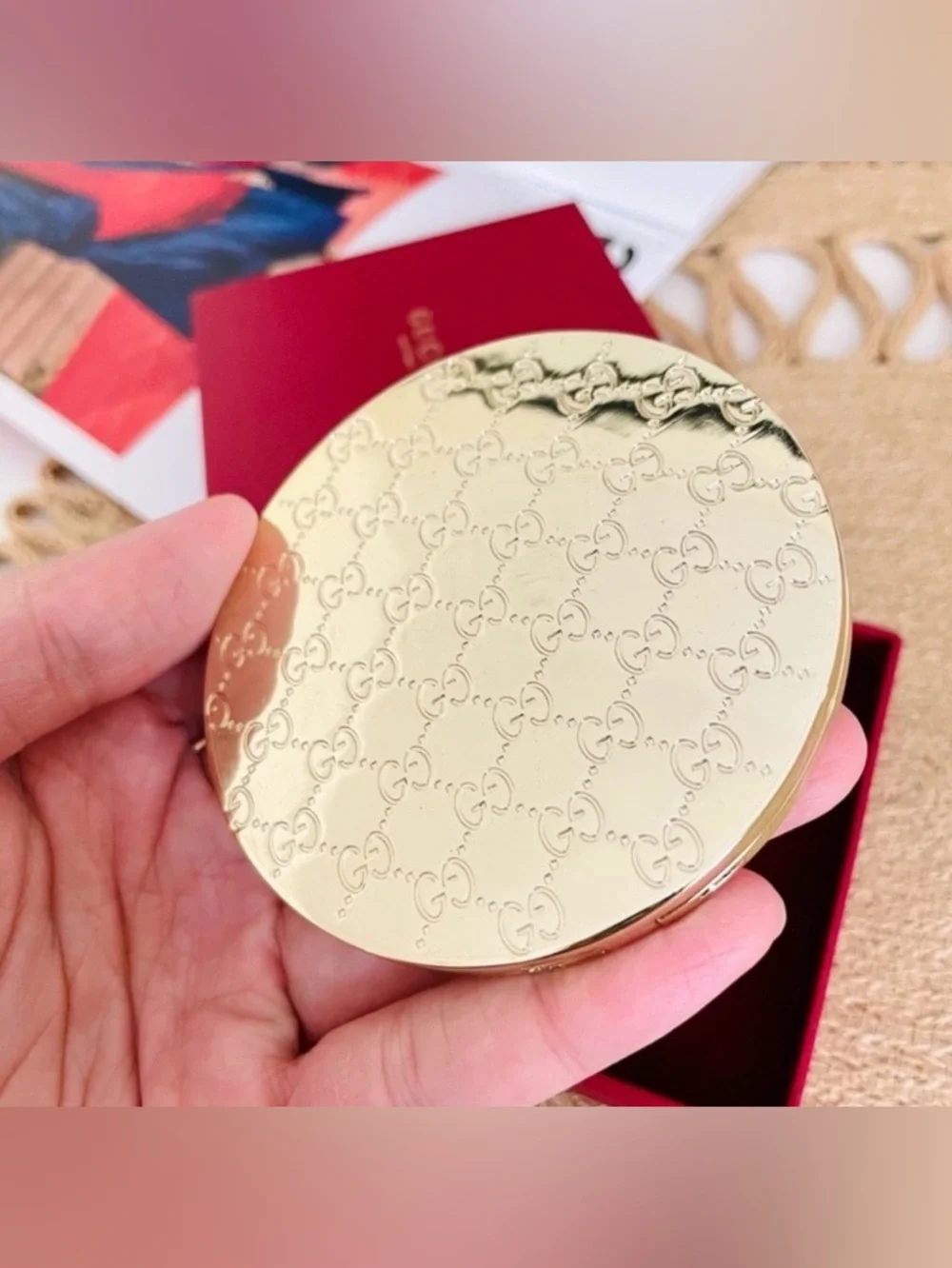 Gucci pocket makeup mirror